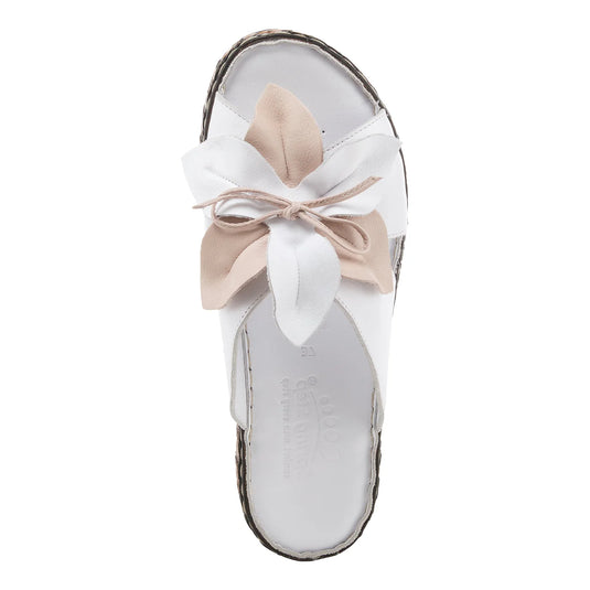 SPRING STEP HILARY SLIDE SANDALS WHITE SPRING STEP HILARY SLIDE SANDALS WHITE
