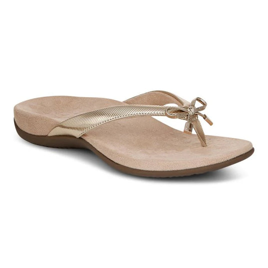 Vionic Women's Bella Toe Post Sandals Gold Vionic Women's Bella Toe Post Sandals Gold