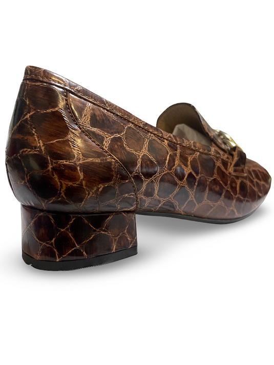 Pie Santo Women's 245028 Classic Loafer Brown Croc