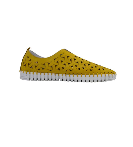Eric Michael Women's Inez Slip-On Yellow Nubuck