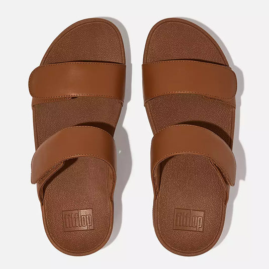 Fitflop Women's LULU Adjustable Leather Slides Light Tan