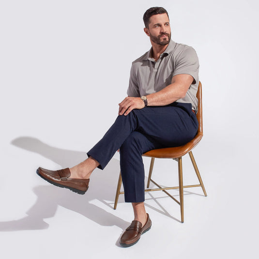 Samuel Hubbard Men's Free Spirit for Him Brown Tumbled Full Grain Leather Samuel Hubbard Men's Free Spirit for Him Brown Tumbled Full Grain Leather