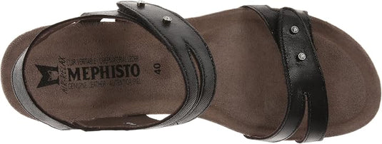 Mephisto Women's Minoa Sandal - Black LIZ Mephisto Women's Minoa Sandal - Black LIZ