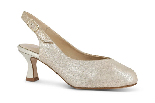 Piesanto Women's  230230 Slingback Kit Pump Platinum Metal suede Piesanto Women's  230230 Slingback Kit Pump Platinum Metal suede