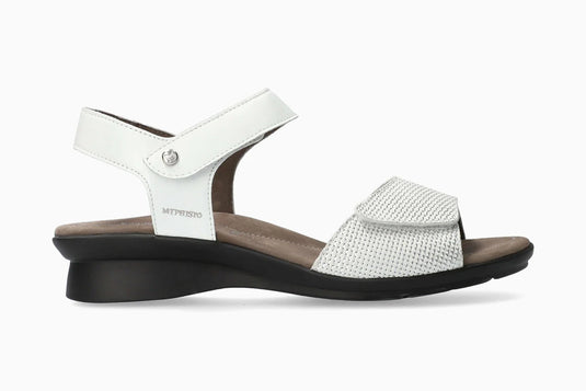 Mephisto Women's Pattie Flat Sandals White Ondina Mephisto Women's Pattie Flat Sandals White Ondina
