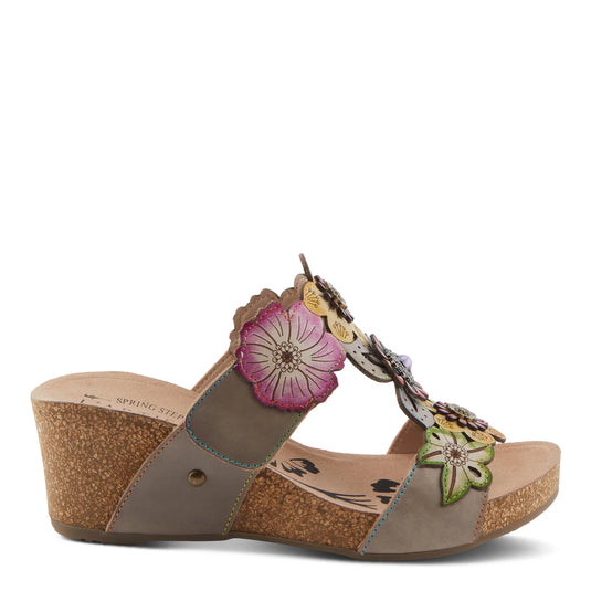 Spring Step L'ARTISTE PRETTYPETALS SANDALS Grey Multi Spring Step L'ARTISTE PRETTYPETALS SANDALS Grey Multi