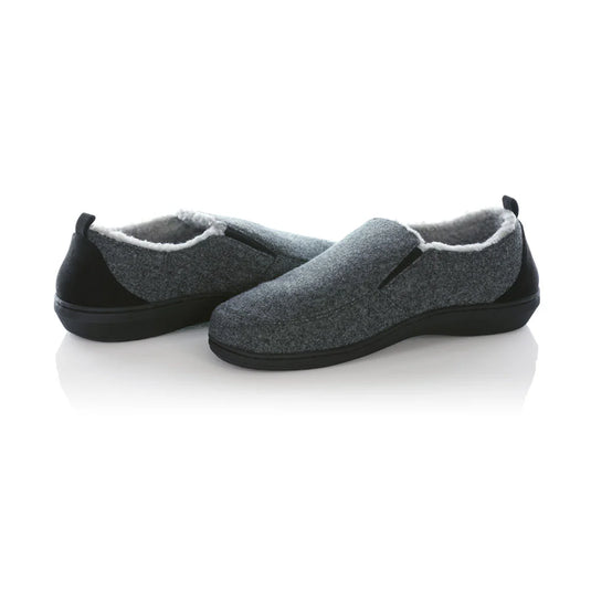Powerstep Men's Twin-Gore Slippers Charcoal Powerstep Men's Twin-Gore Slippers Charcoal