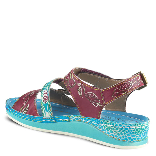 Spring Step L'ARTISTE Women's SUMACAH SANDAL Aqua Multi
