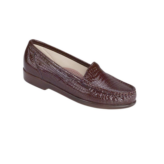 SAS Women's Simplify Slip On Loafer Brown Croc SAS Women's Simplify Slip On Loafer Brown Croc