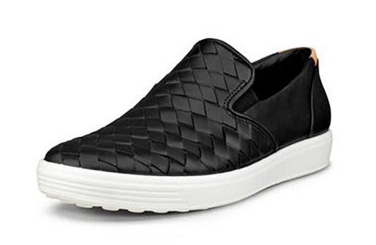 Ecco Women's Soft 7 Woven Slip-On Black Ecco Women's Soft 7 Woven Slip-On Black