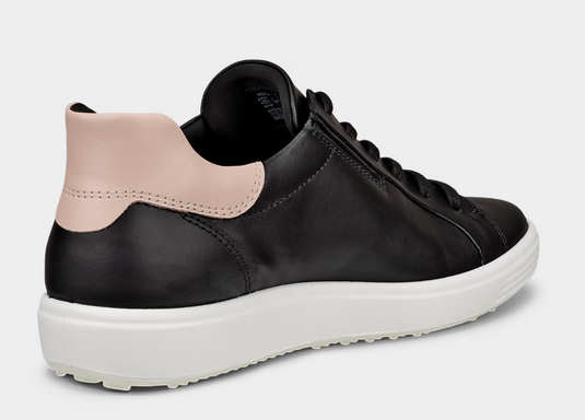 ECCO Women's Soft 7 Leather Lace Slip-In Sneaker Black ECCO Women's Soft 7 Leather Lace Slip-In Sneaker Black