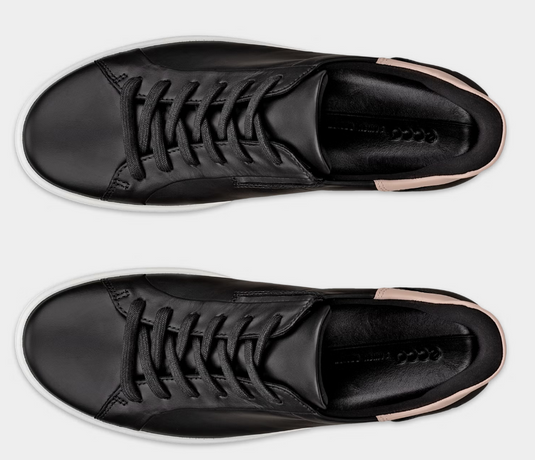 ECCO Women's Soft 7 Leather Lace Slip-In Sneaker Black ECCO Women's Soft 7 Leather Lace Slip-In Sneaker Black