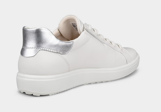 ECCO Women's Soft 7 Leather Lace Slip-In Sneaker White ECCO Women's Soft 7 Leather Lace Slip-In Sneaker White
