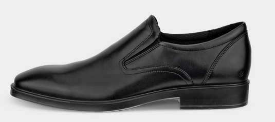 ECCO Men's Metropole Milan Leather Slip-On Derby Shoe Black