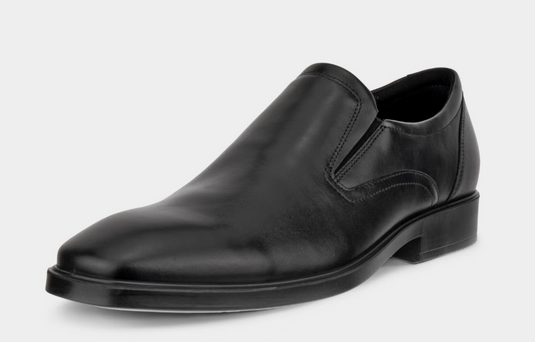 ECCO Men's Metropole Milan Leather Slip-On Derby Shoe Black