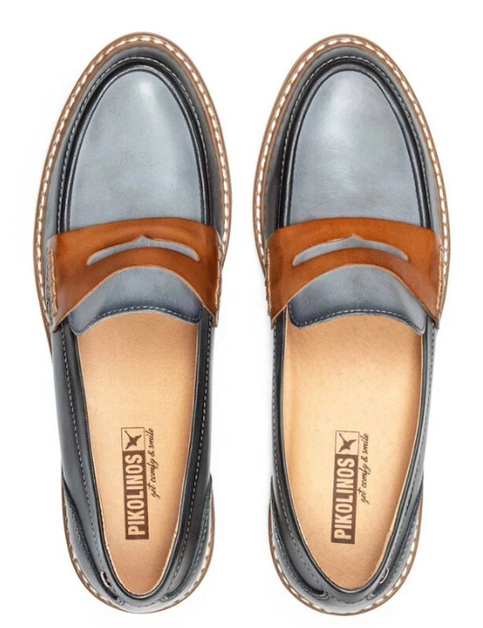 Pikolinos Women's Aldaya Leather Shoes Ocean Pikolinos Women's Aldaya Leather Shoes Ocean