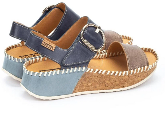 Pikolinos Women's MARINA wedge Sandal Stone Pikolinos Women's MARINA wedge Sandal Stone