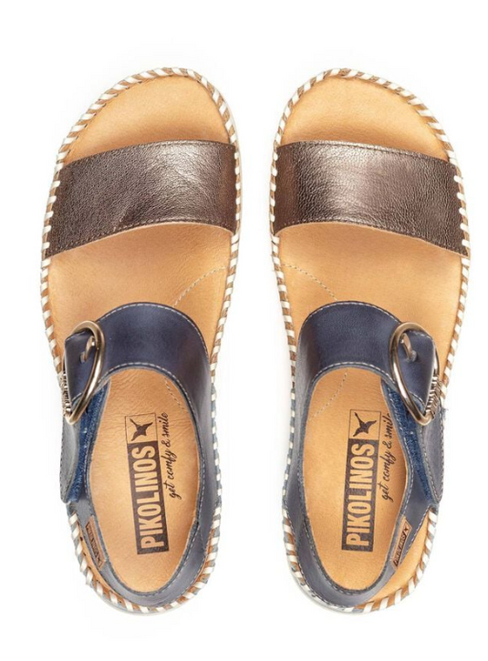 Pikolinos Women's MARINA wedge Sandal Stone Pikolinos Women's MARINA wedge Sandal Stone