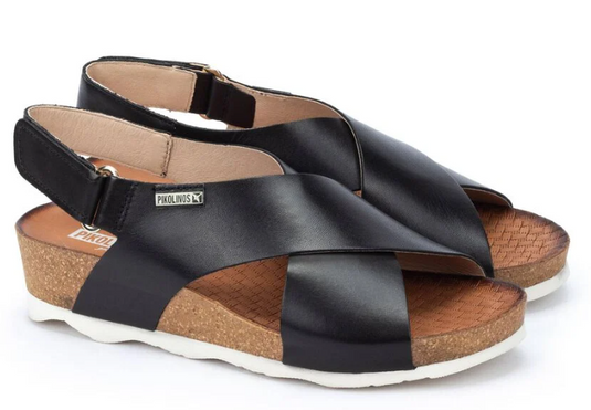 Pikolinos Women's Mahon Cross-strapped sandals Black