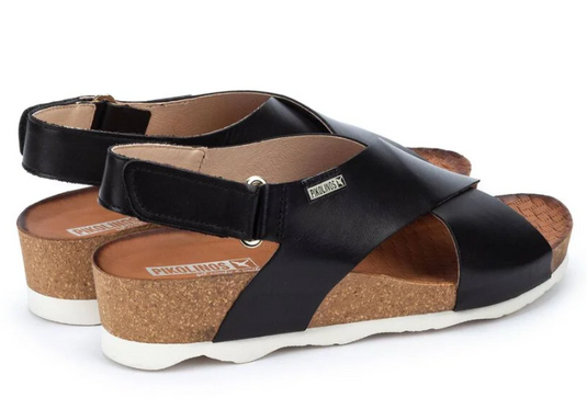 Pikolinos Women's Mahon Cross-strapped sandals Black Pikolinos Women's Mahon Cross-strapped sandals Black