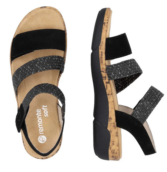 Remonte by Rieker Women's Jocelyn 61 Sandal Black Remonte by Rieker Women's Jocelyn 61 Sandal Black