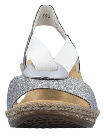 Rieker Women's Fanni H6 Sandals Silver Rieker Women's Fanni H6 Sandals Silver