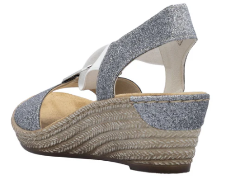 Rieker Women's Fanni H6 Sandals Silver Rieker Women's Fanni H6 Sandals Silver