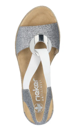 Rieker Women's Fanni H6 Sandals Silver Rieker Women's Fanni H6 Sandals Silver