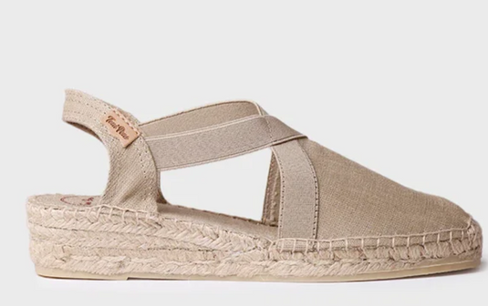 Toni Pons VERONA Vegan flat espadrille with straps Stone Toni Pons VERONA Vegan flat espadrille with straps Stone