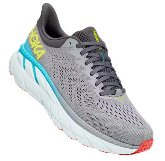 Hoka One One Men's Clifton 7 Sneaker White Dove Dark Shadow Hoka One One Men's Clifton 7 Sneaker White Dove Dark Shadow