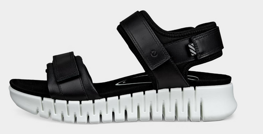 ECCO Women's GRUUV Leather Sandal Black