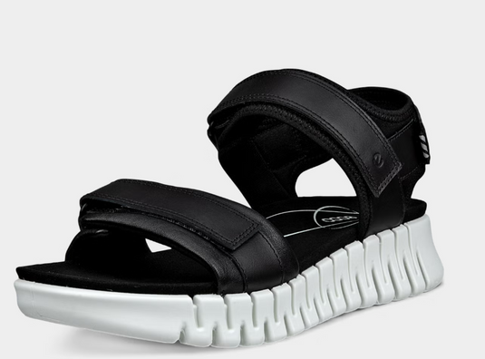 ECCO Women's GRUUV Leather Sandal Black ECCO Women's GRUUV Leather Sandal Black