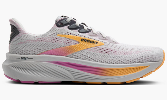 Brooks Women's Ghost 17 Sneaker Oyster/Apricot/Pink Brooks Women's Ghost 17 Sneaker Oyster/Apricot/Pink