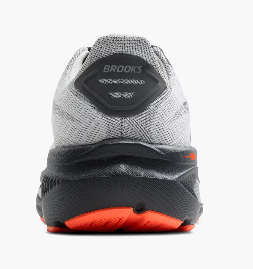 Brooks Men's Ghost 17 Sneaker Oyster Mushroom/Orange/Ebony Brooks Men's Ghost 17 Sneaker Oyster Mushroom/Orange/Ebony