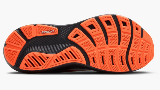 Brooks Men's Ghost 17 Sneaker Oyster Mushroom/Orange/Ebony Brooks Men's Ghost 17 Sneaker Oyster Mushroom/Orange/Ebony