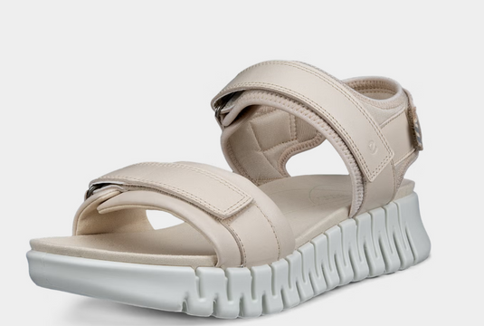 ECCO Women's GRUUV Leather Sandal Beige ECCO Women's GRUUV Leather Sandal Beige