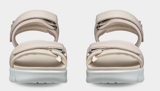 ECCO Women's GRUUV Leather Sandal Beige ECCO Women's GRUUV Leather Sandal Beige