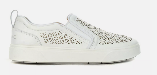 Vionic Kimmie Perforated Suede Slip-On Sneaker White