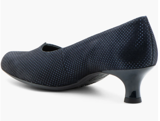 Ara Women's Kit Kitten Heel Pump Navy Suede Ara Women's Kit Kitten Heel Pump Navy Suede