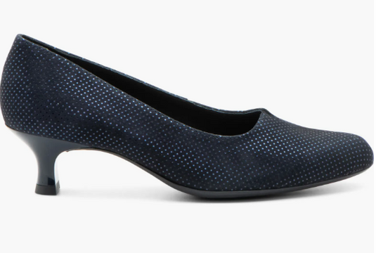 Ara Women's Kit Kitten Heel Pump Navy Suede Ara Women's Kit Kitten Heel Pump Navy Suede