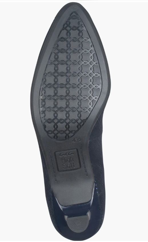 Ara Women's Kit Kitten Heel Pump Navy Suede Ara Women's Kit Kitten Heel Pump Navy Suede