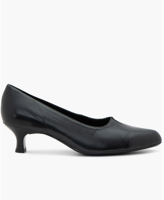 Ara Women's Kit Kitten Heel Pump Black Leather Ara Women's Kit Kitten Heel Pump Black Leather