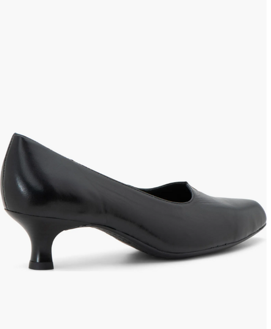 Ara Women's Kit Kitten Heel Pump Black Leather Ara Women's Kit Kitten Heel Pump Black Leather