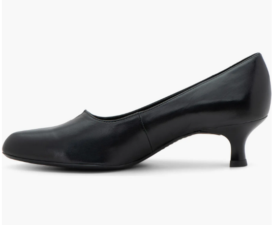 Ara Women's Kit Kitten Heel Pump Black Leather Ara Women's Kit Kitten Heel Pump Black Leather