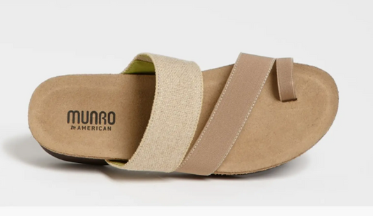 Munro Women's Aries Sandal Natural Fabric