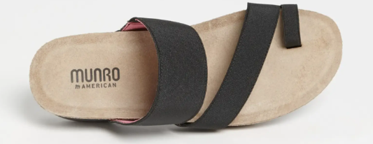 Munro Women's Aries Sandal Black Fabric