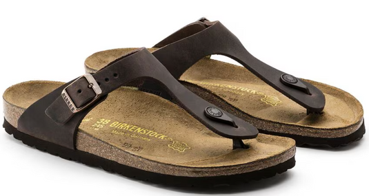 Birkenstock Gizeh Oiled Leather Sandals Habana Birkenstock Gizeh Oiled Leather Sandals Habana