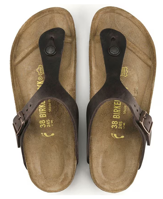 Birkenstock Gizeh Oiled Leather Sandals Habana Birkenstock Gizeh Oiled Leather Sandals Habana
