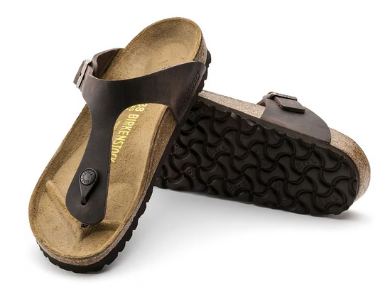 Birkenstock Gizeh Oiled Leather Sandals Habana Birkenstock Gizeh Oiled Leather Sandals Habana