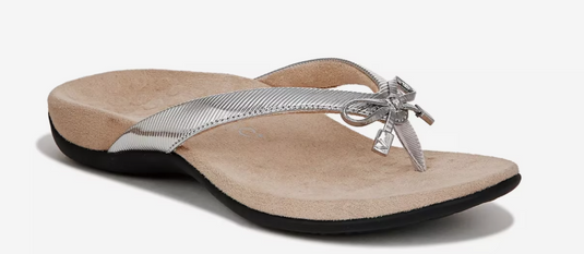 Vionic Women's Bella Toe Post Sandals Aluminium Vionic Women's Bella Toe Post Sandals Aluminium